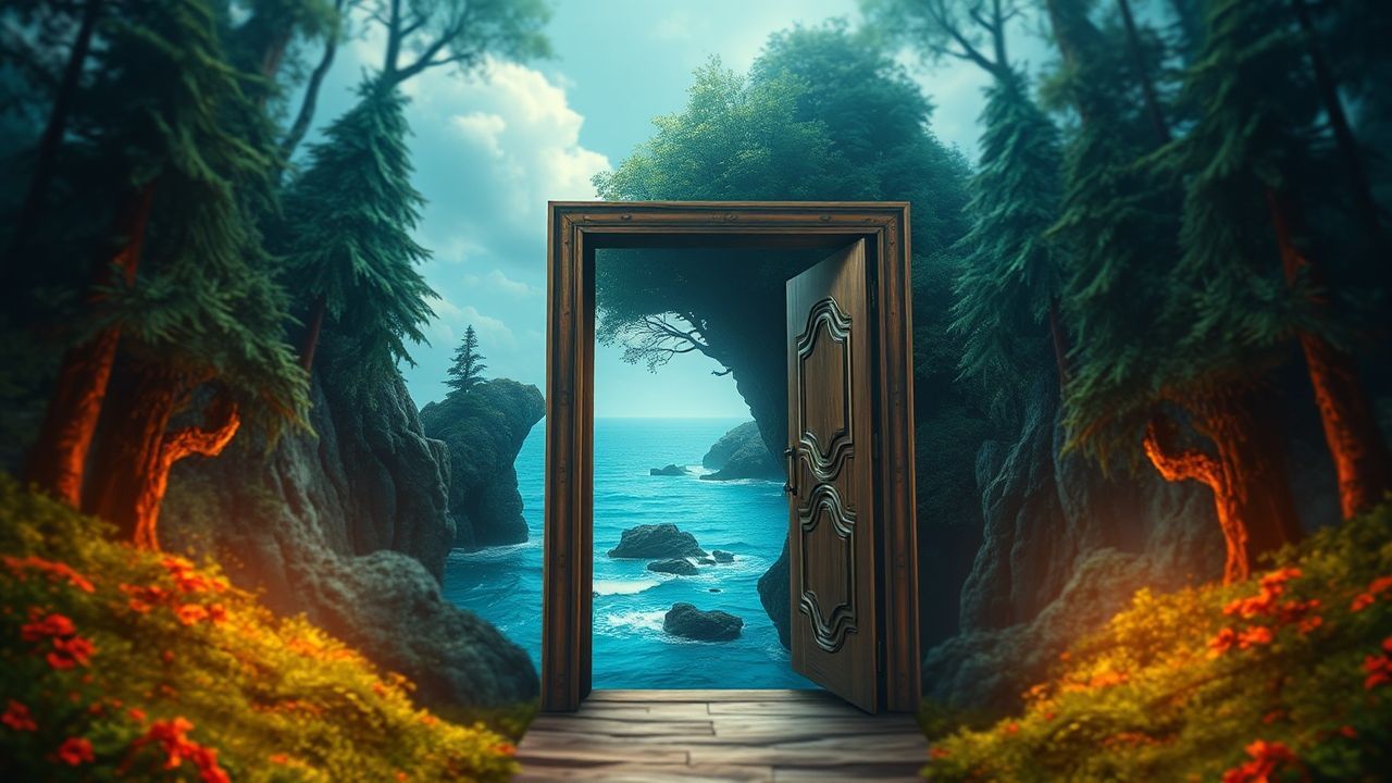 Striking Door Ocean Opening