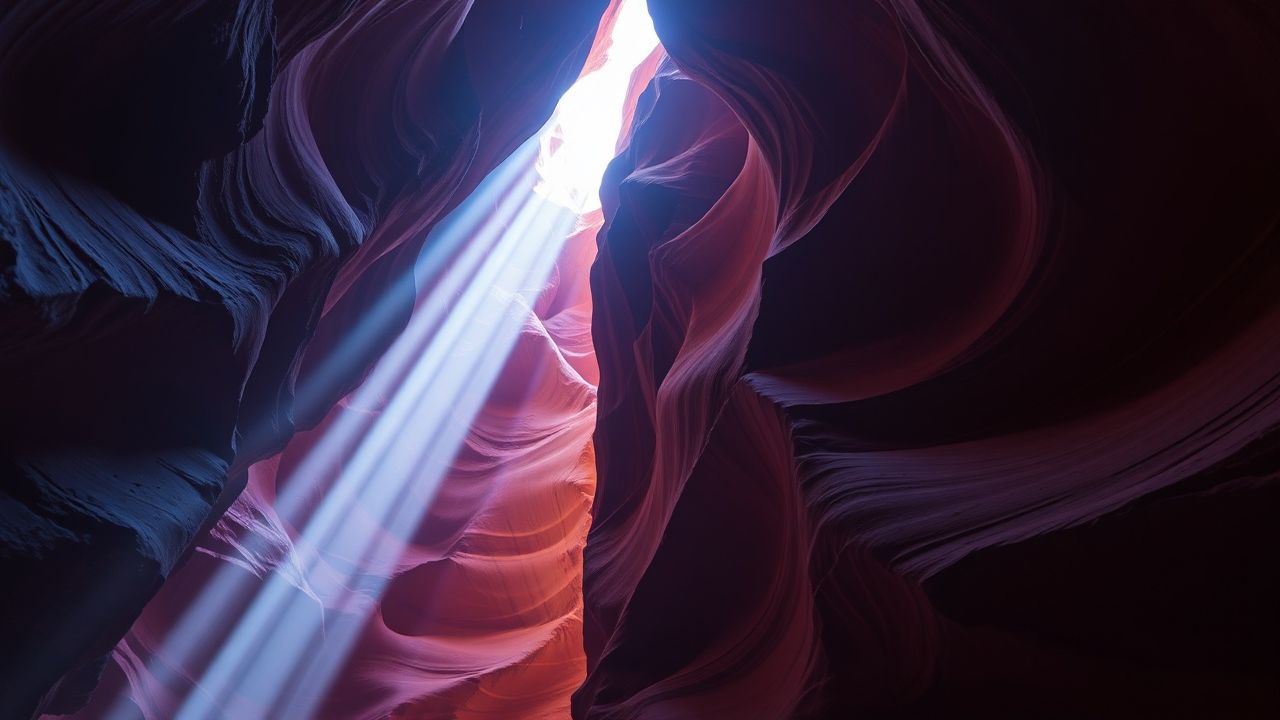Sprawling Slot Canyon Narrow Glow