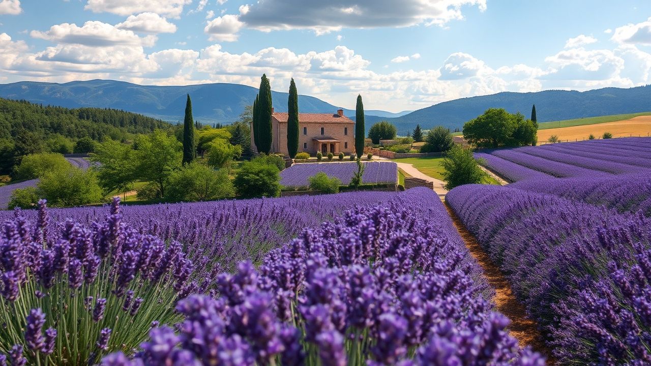 Ethereal Provence Lavender Farmhouse in Summer