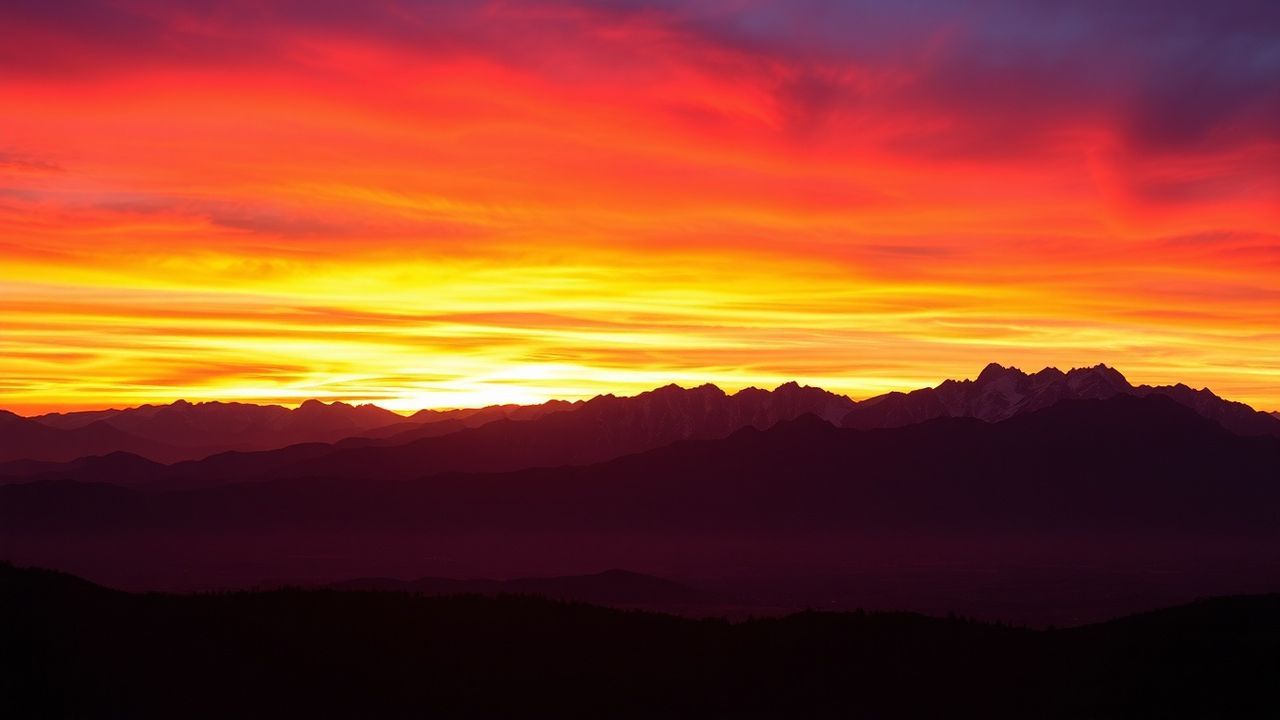 Enchanting Fire Sky Orange at Sunset