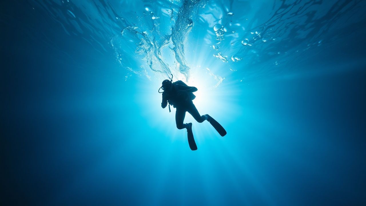 Awe-Inspiring Freediver Blue Abyss Serenity