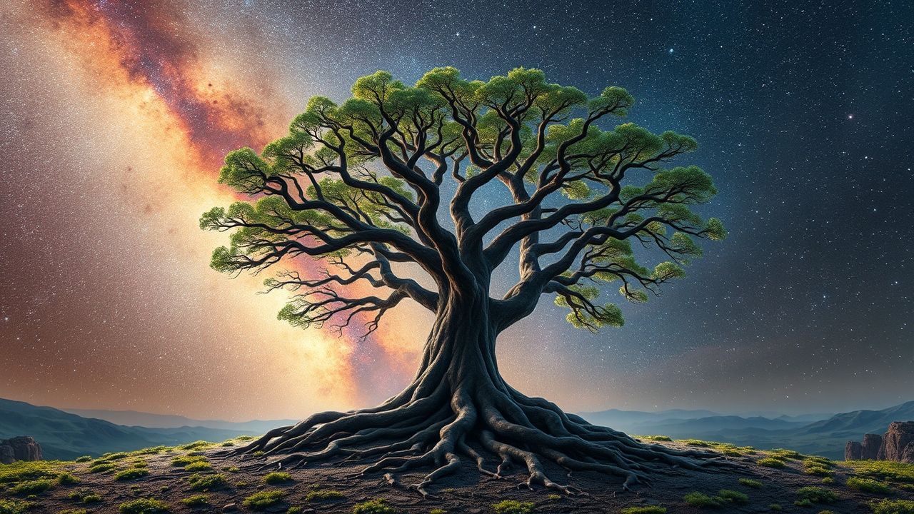 Legendary Yggdrasil World Tree by Night