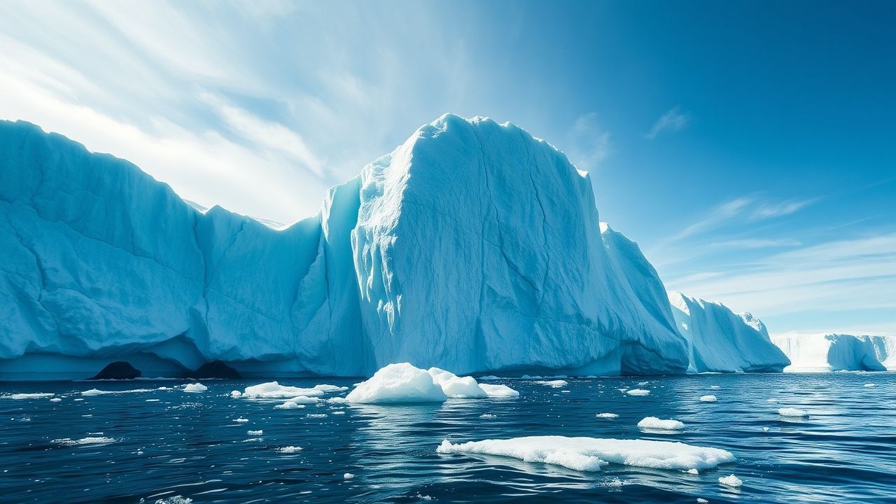 Vast Iceberg Sculpture Floating
