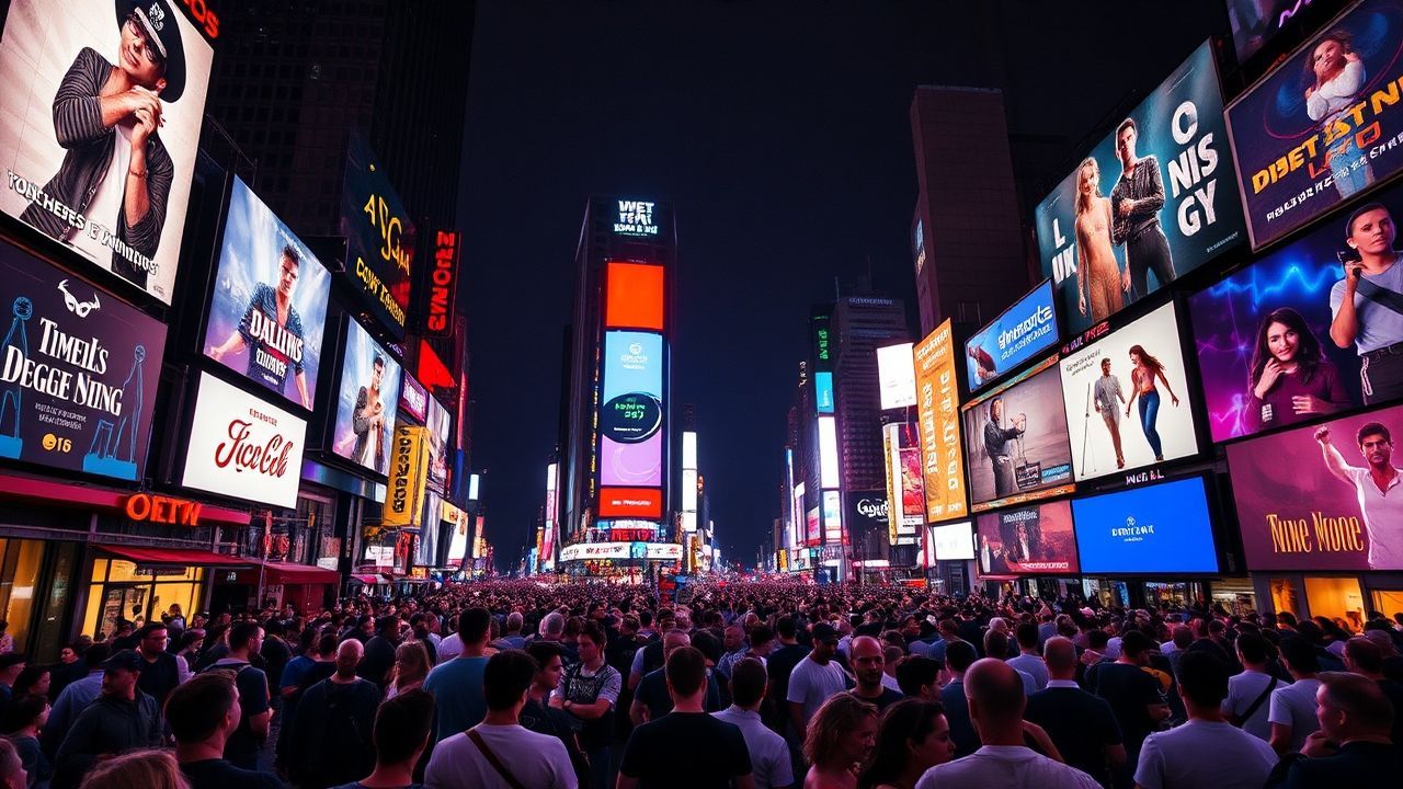 Breathtaking Times Square Billboards by Night