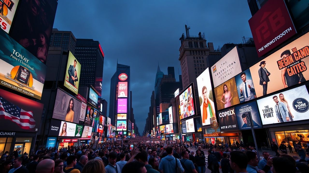 Magnificent Times Square Billboards by Night