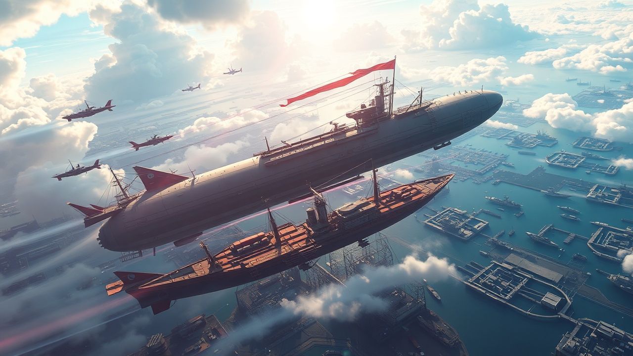 Delicate Airship Fleet Victorian