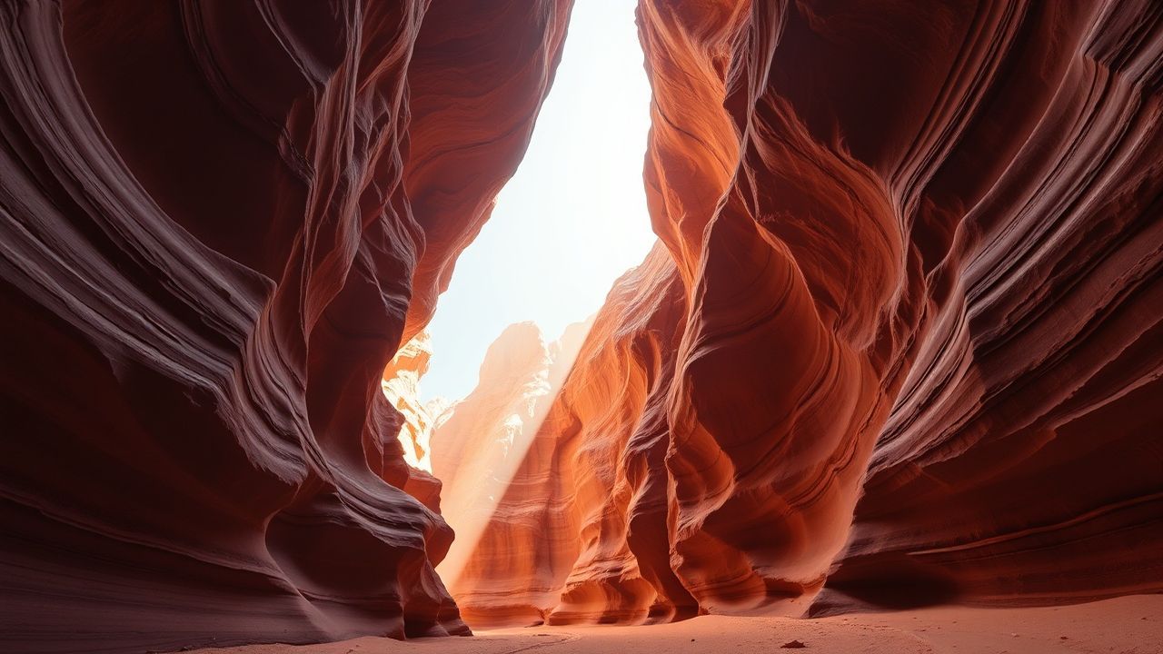 Mystical Slot Canyon Narrow Glow