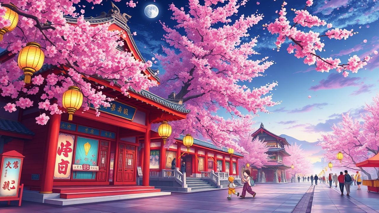 Sweeping Cherry Blossom Festival Magic