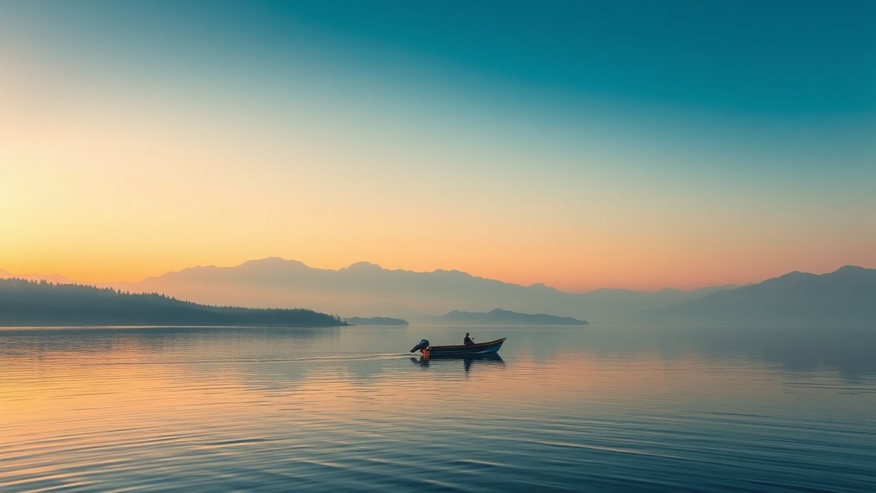 Fierce Single Boat Calm Reflections
