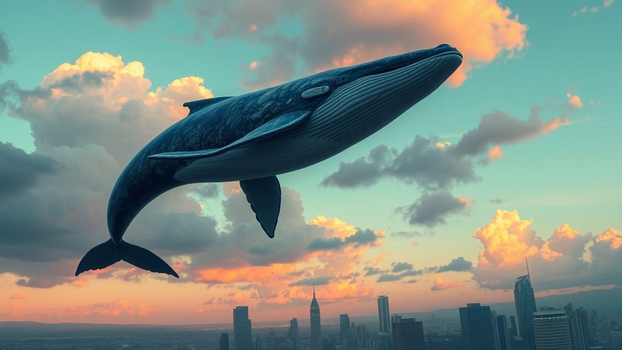 Exquisite Whale Flying City