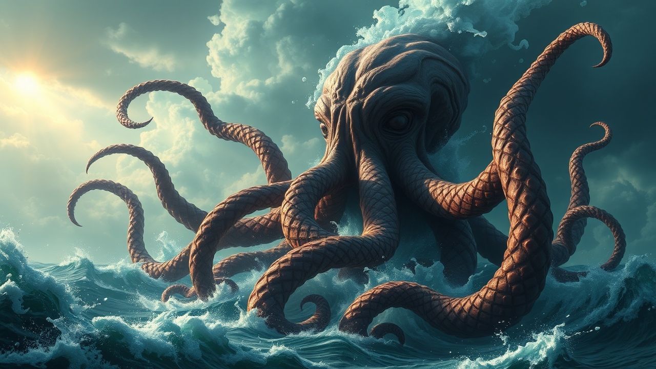 Radiant Cthulhu Rising Tentacles Storm
