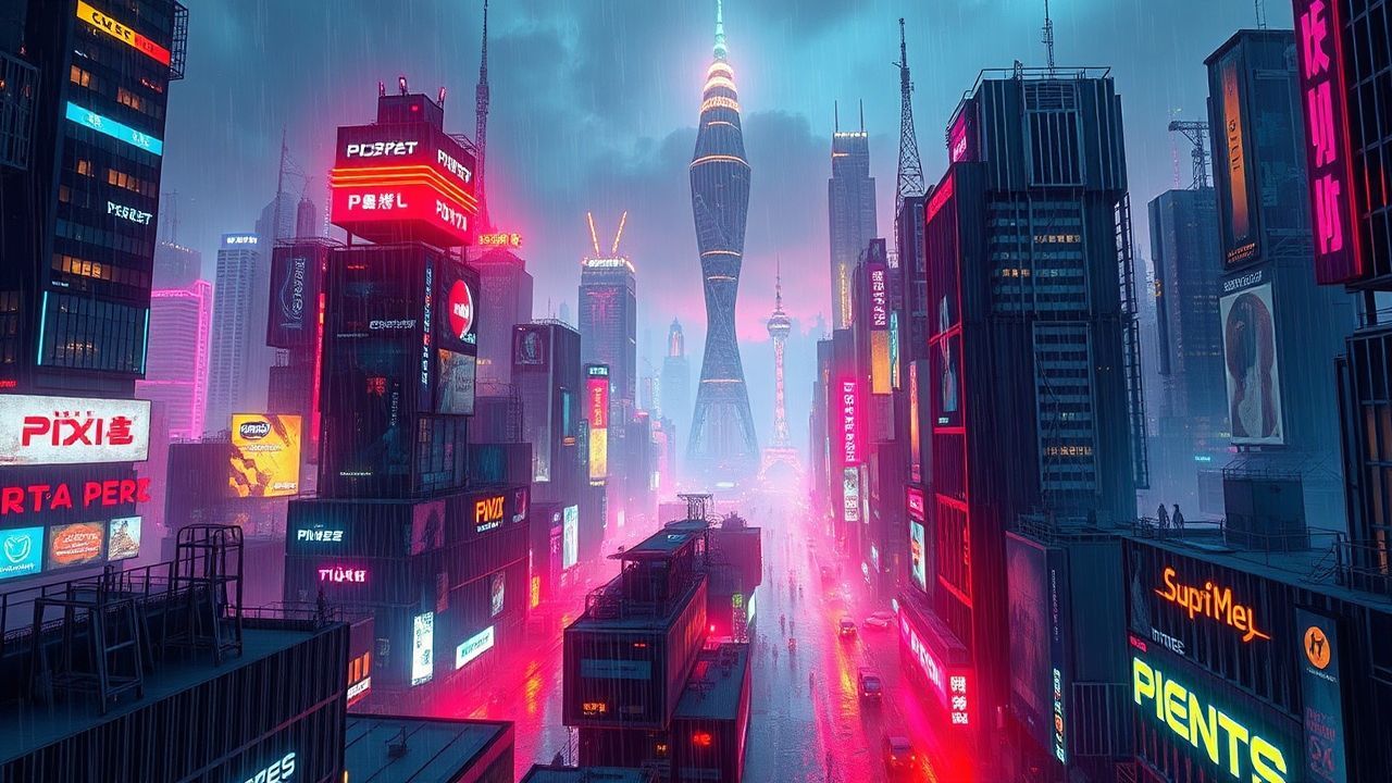 Lush Cyberpunk Megacity Endless Neon Dreams