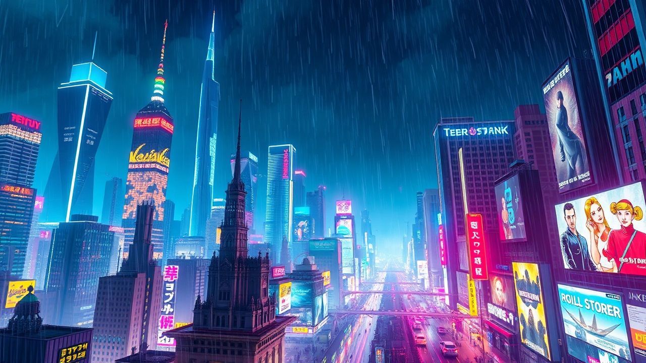 Resplendent Cyberpunk Megacity Endless Neon Dreams