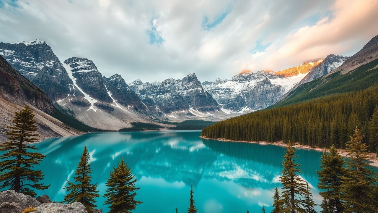 Dreamlike Canadian Rockies Moraine Reflections
