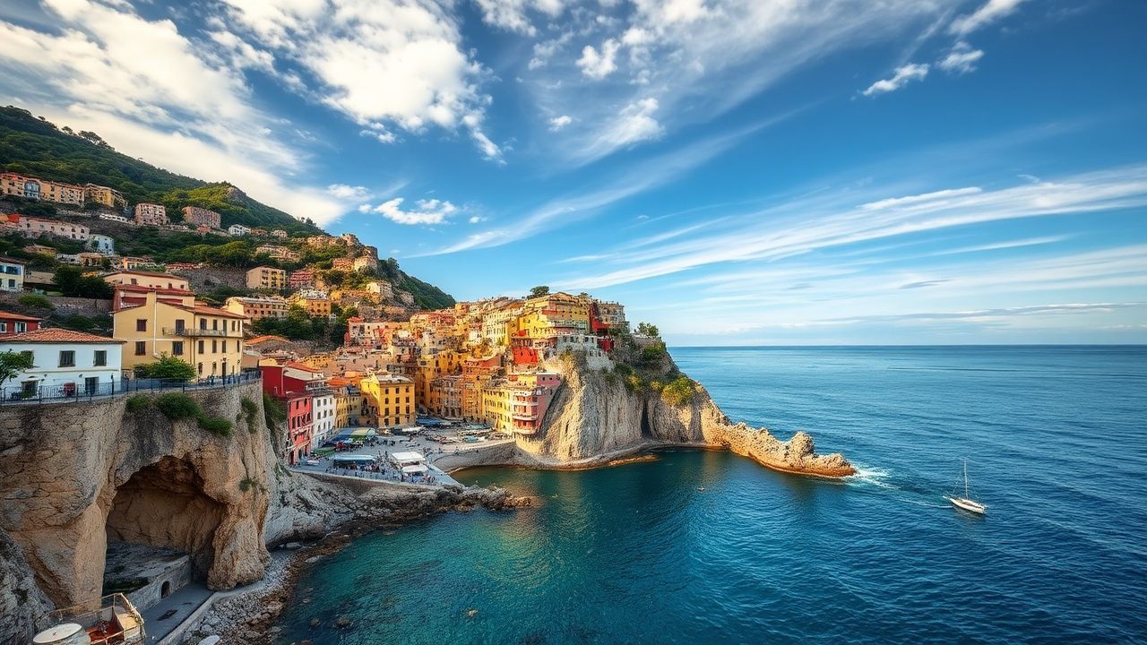 Verdant Amalfi Coast Coast Colorful Drama
