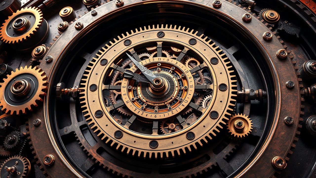 Vibrant Clockwork Mechanism Gears