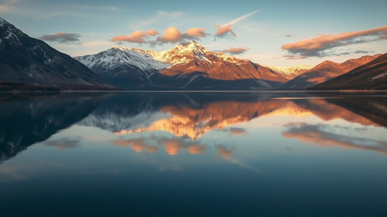 Pristine Lake Mirror Mountains Reflections