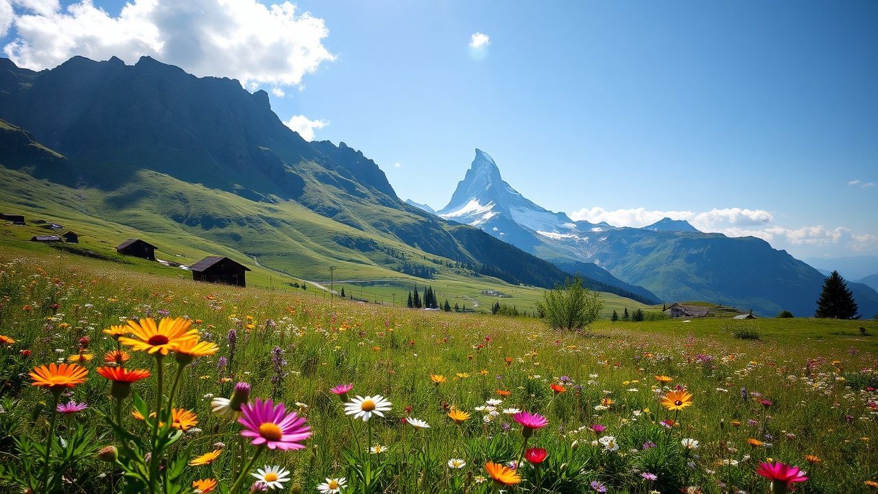 Majestic Alps Swiss Meadow