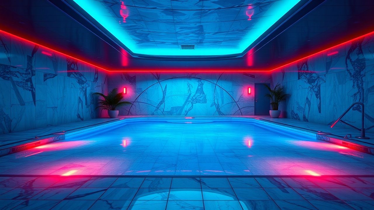 Breathtaking Liminal Pool Empty