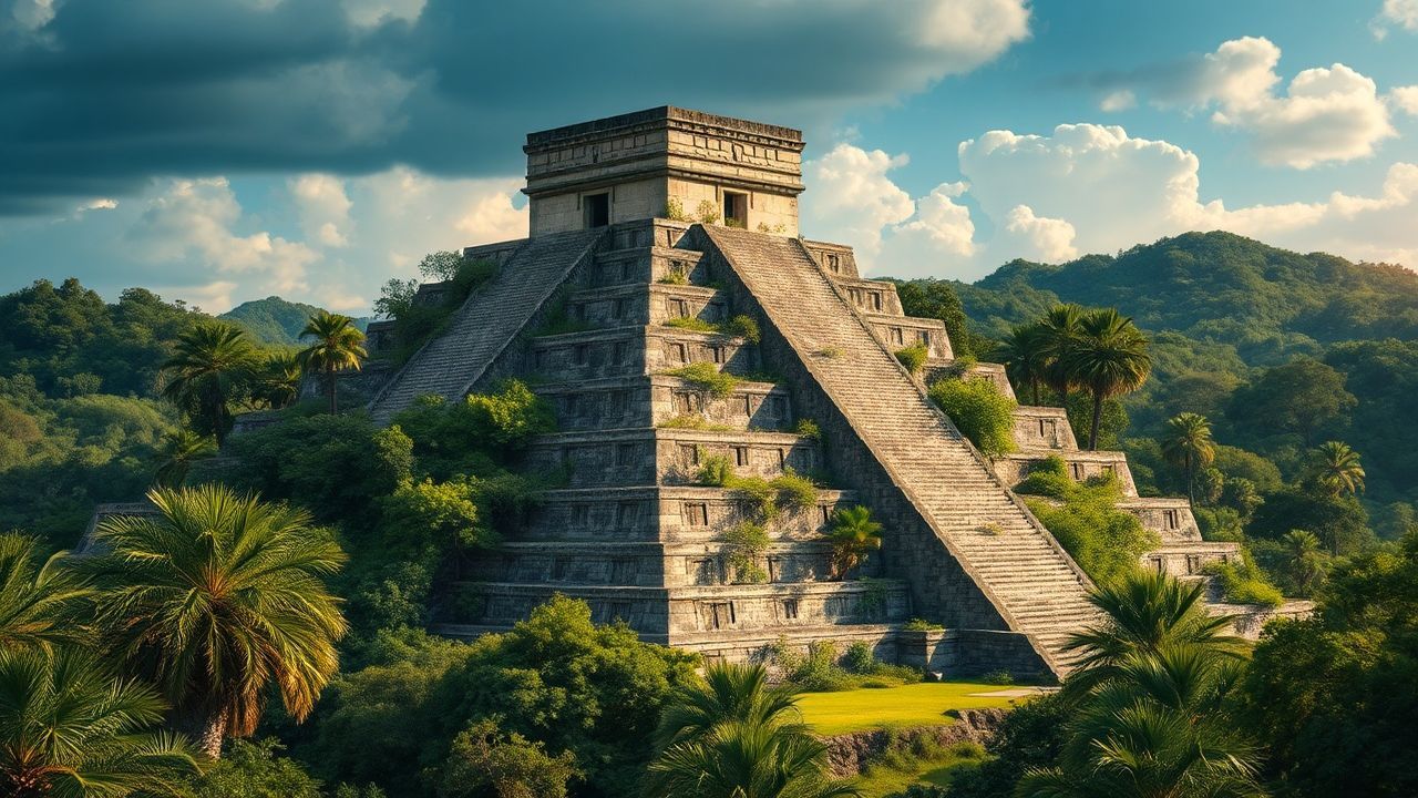 Fierce Mayan Pyramid Jungle Ruins
