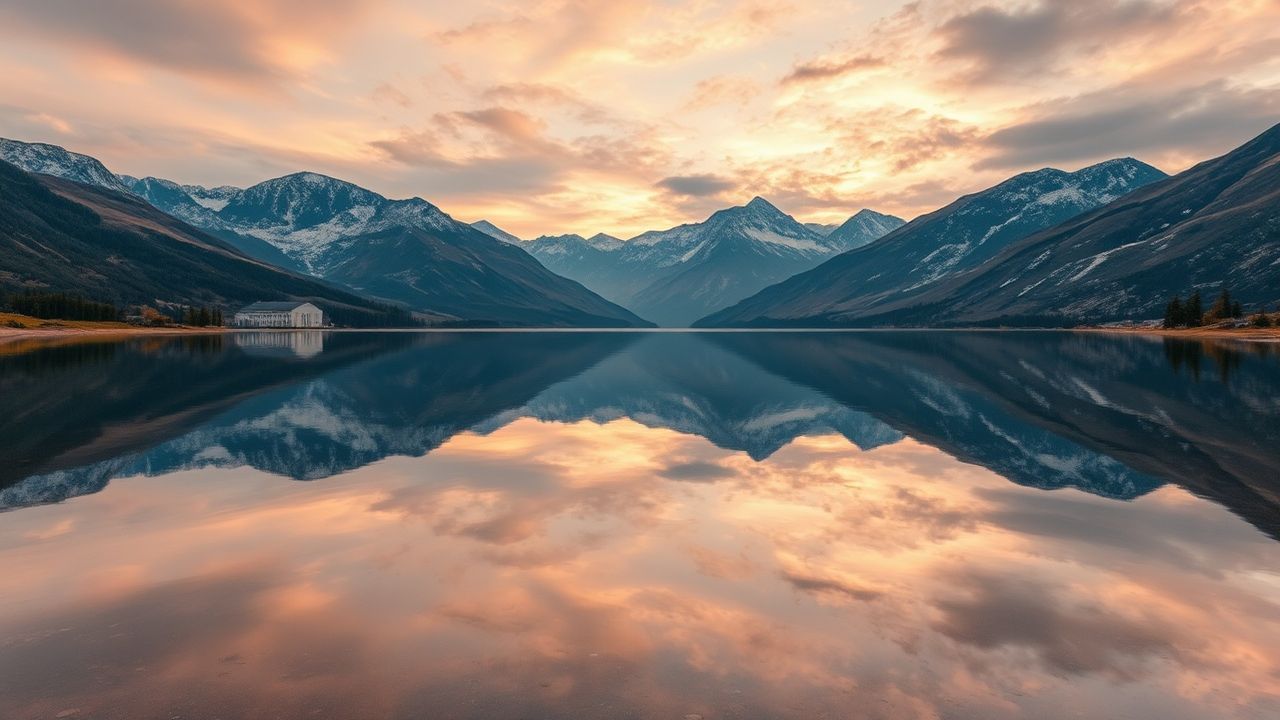 Wondrous Lake Mirror Mountains Reflections