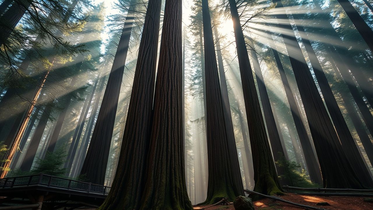 Wild Redwood Forest Cathedral Ruins