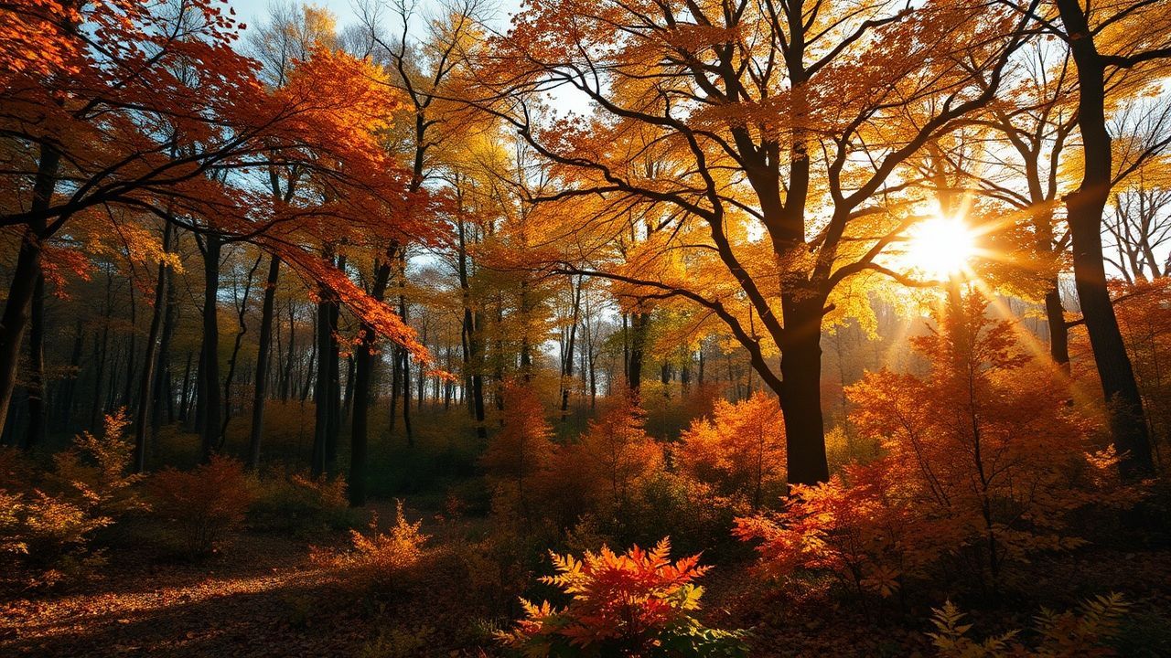 Dramatic Forest Explosion Colors in Autumn
