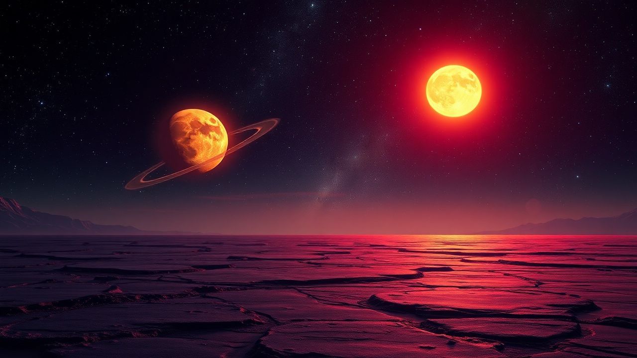 Exquisite Binary Star System