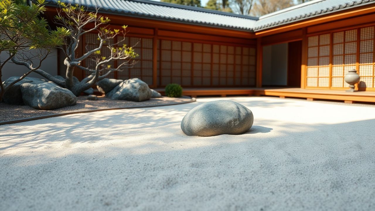 Vivid Zen Garden Raked Serenity