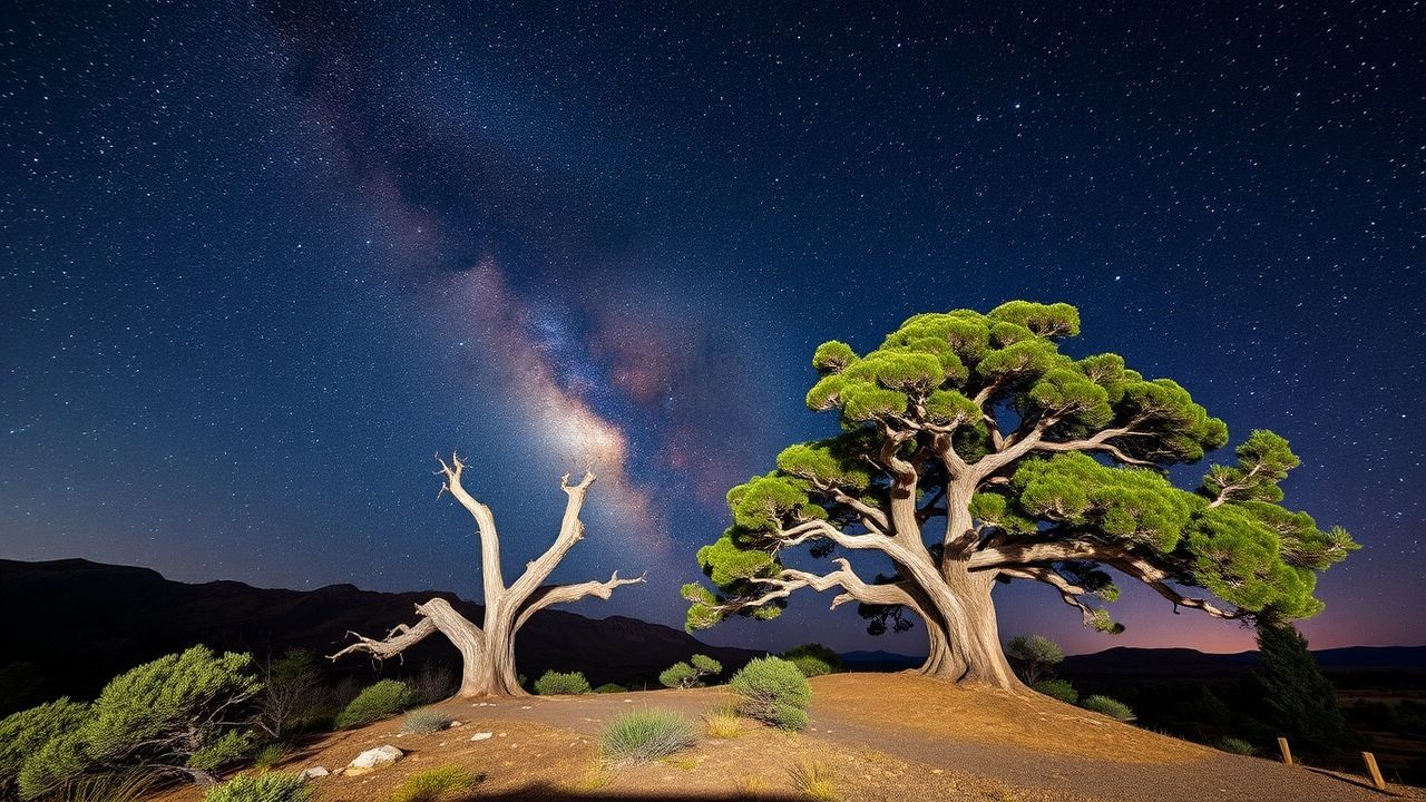 Captivating Milky Way Core Ruins
