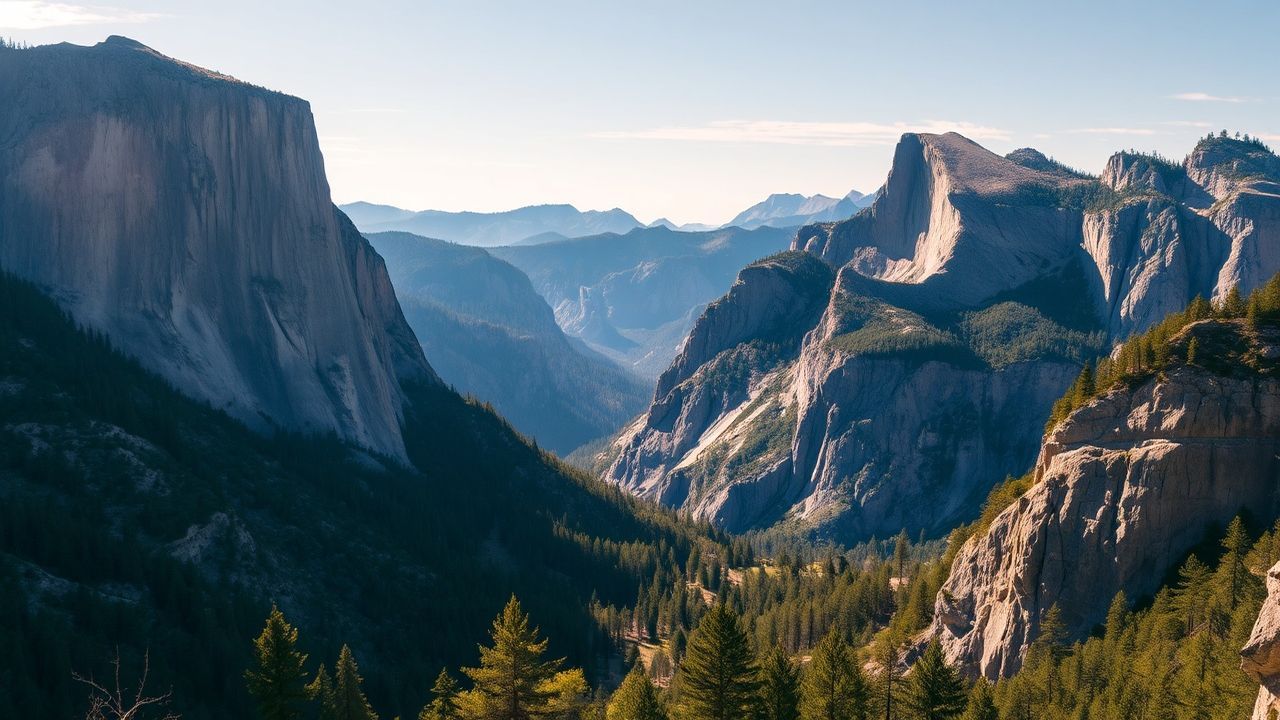 Spectacular Yosemite Valley Capitan Panorama