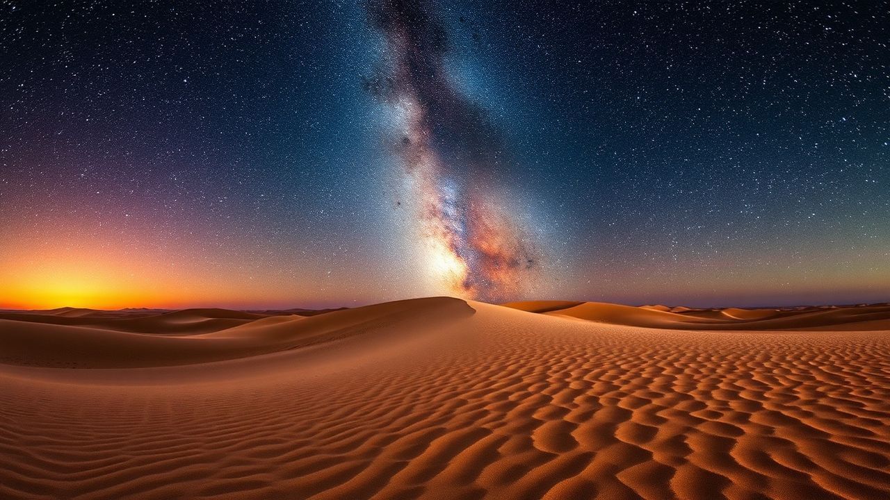 Radiant Desert Milky Way by Night