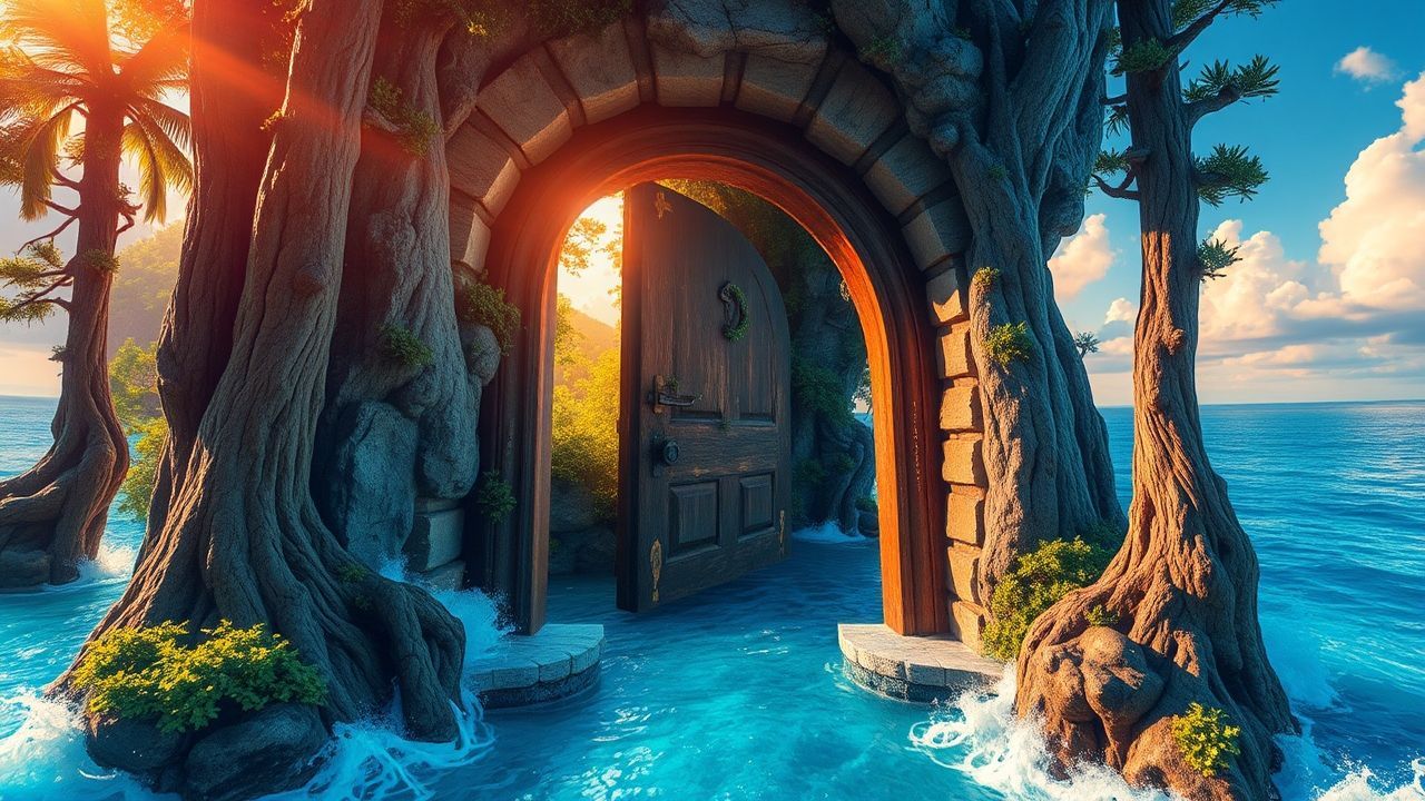 Mesmerizing Door Ocean Opening