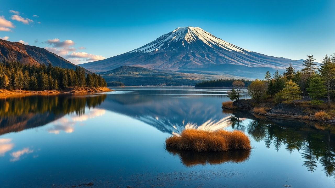 Sacred Mt. Fuji Mount Lakes Reflections