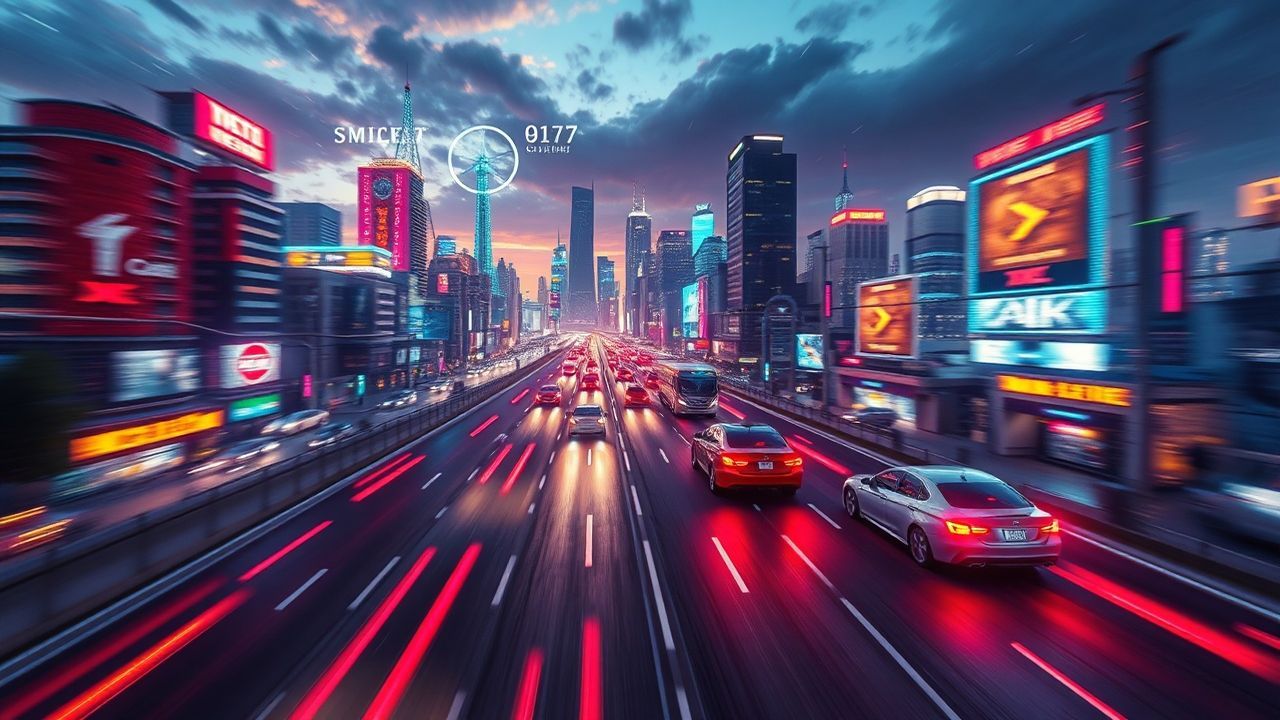 Exquisite Flying Cars Traffic Neon Dreams