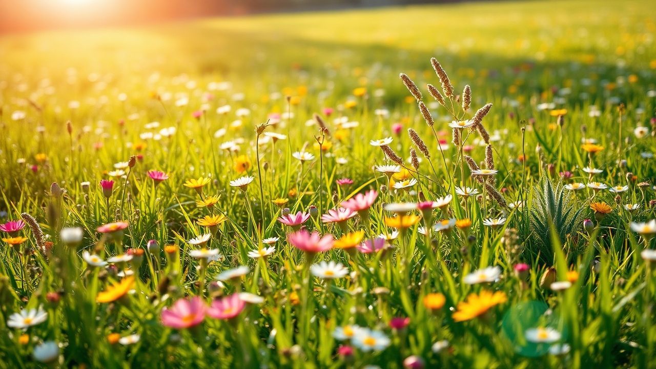 Awe-Inspiring Meadow Wildflowers Carpet in Spring