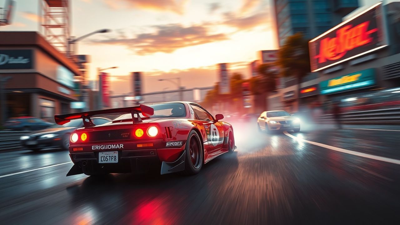 Enchanting Street Race Modified Neon Dreams