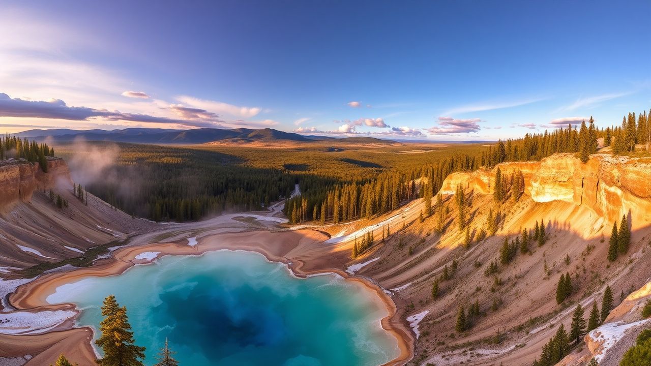 Delicate Yellowstone Grand Prismatic in Spring