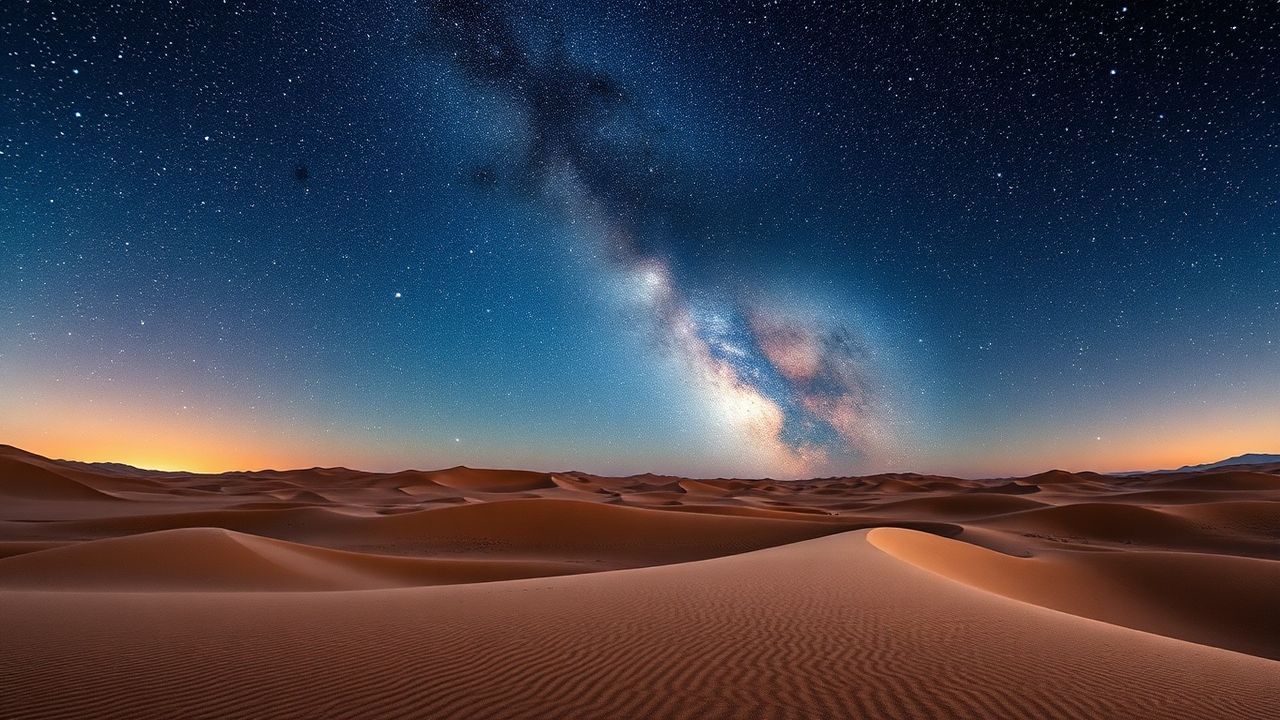 Vivid Desert Milky Way by Night
