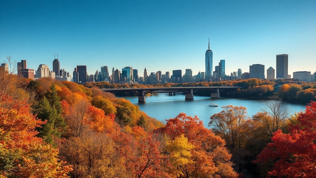 Vast Central Park Foliage in Autumn