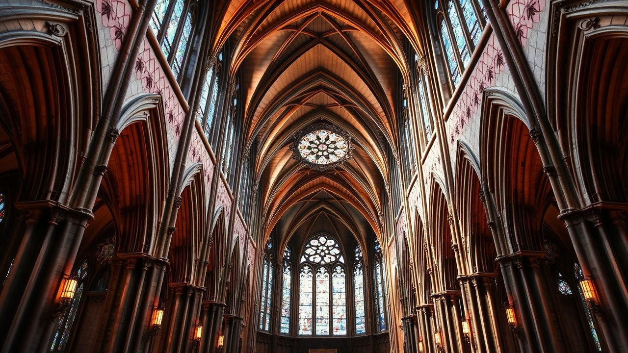 Fierce Gothic Cathedral Buttresses Drama