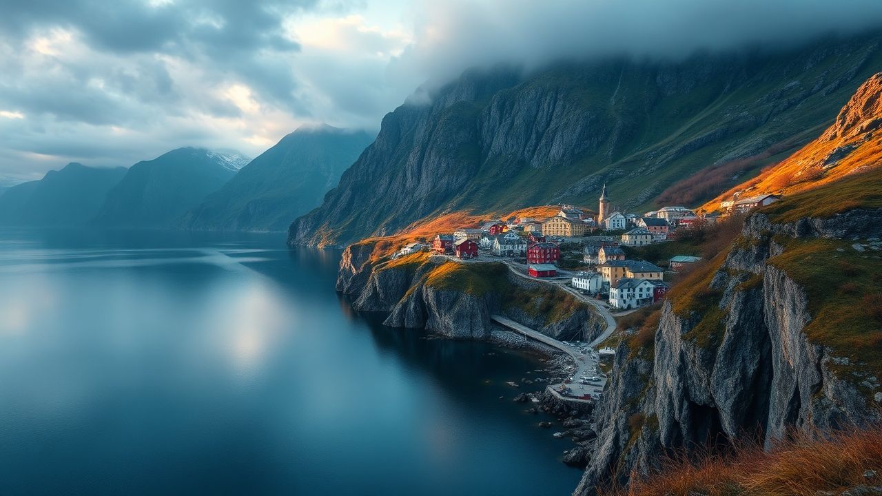 Haunting Norway Fjord Cliffs Drama