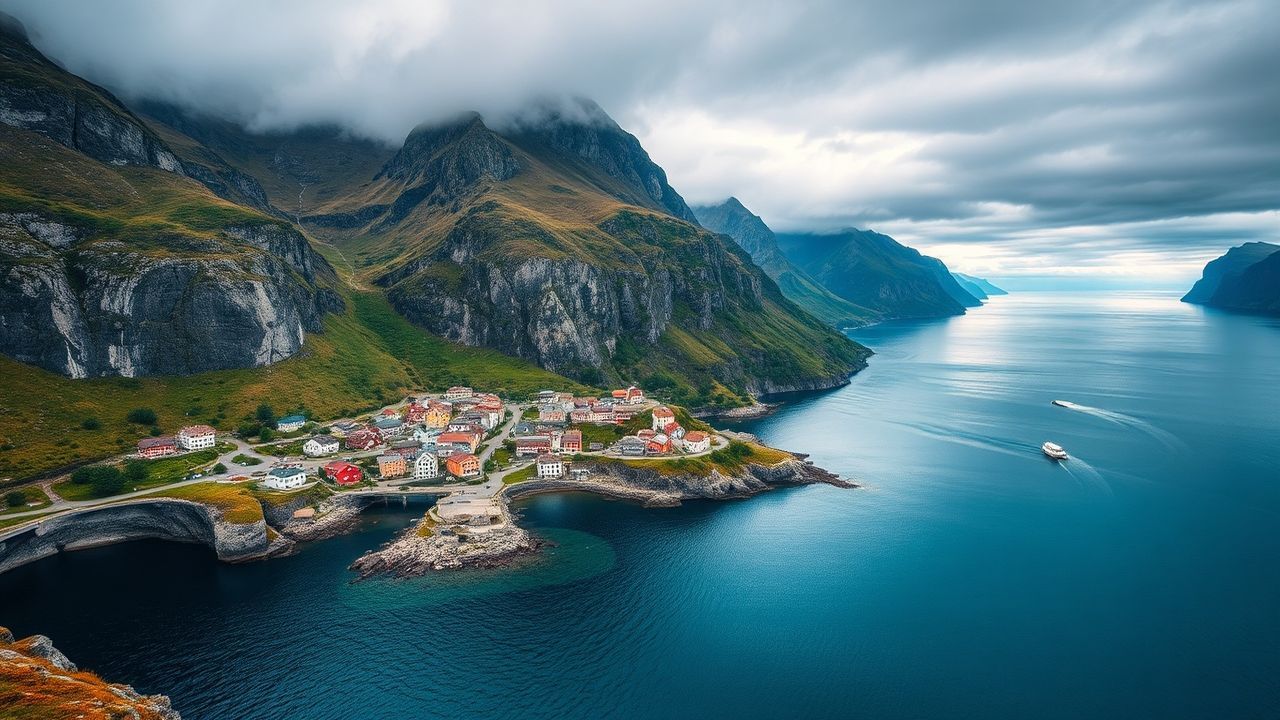 Arcane Norway Fjord Cliffs Drama