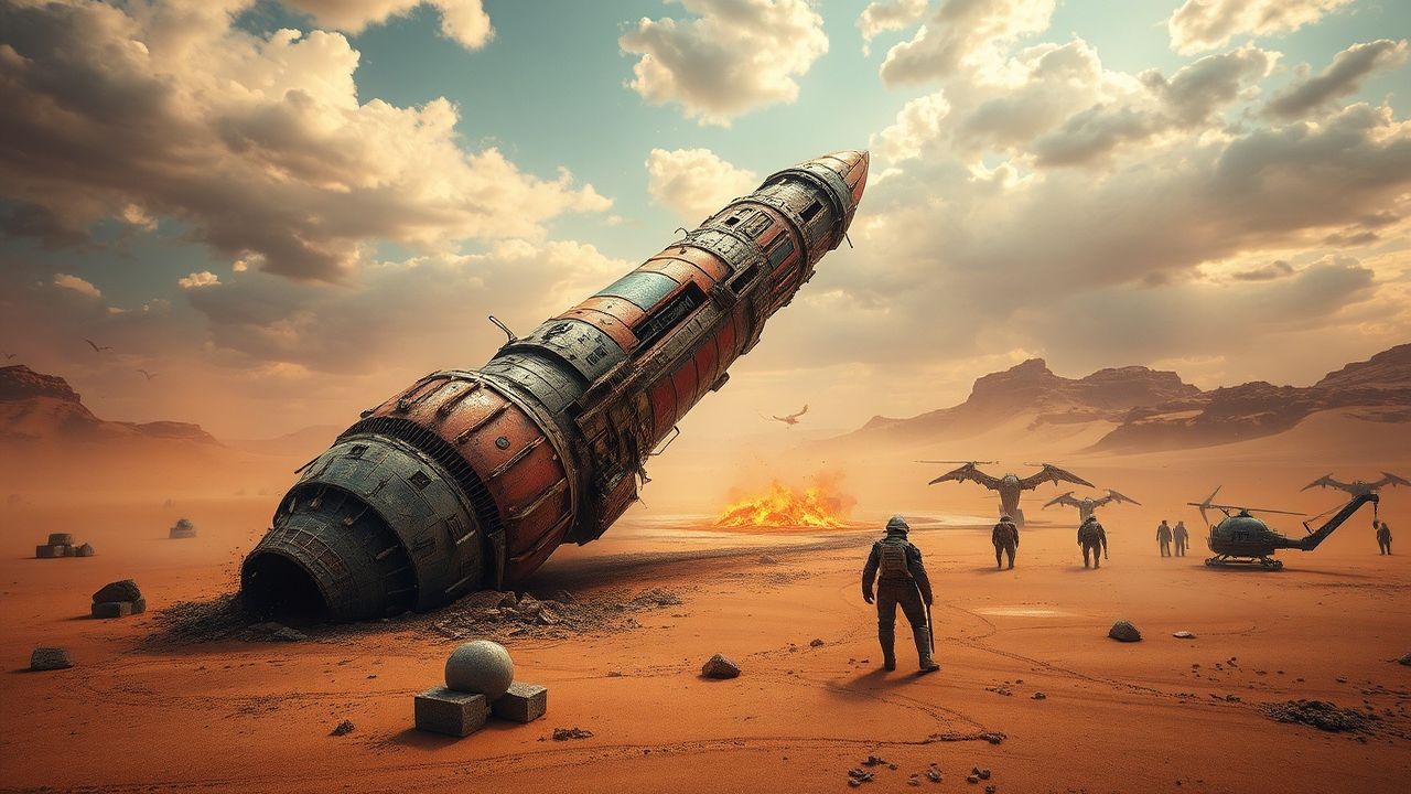 Splendid Crashed Alien Ship Ruins
