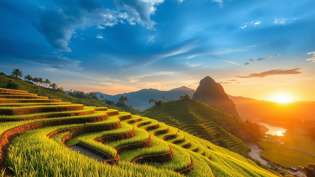 Infinite Bali Rice Terraces Reflections