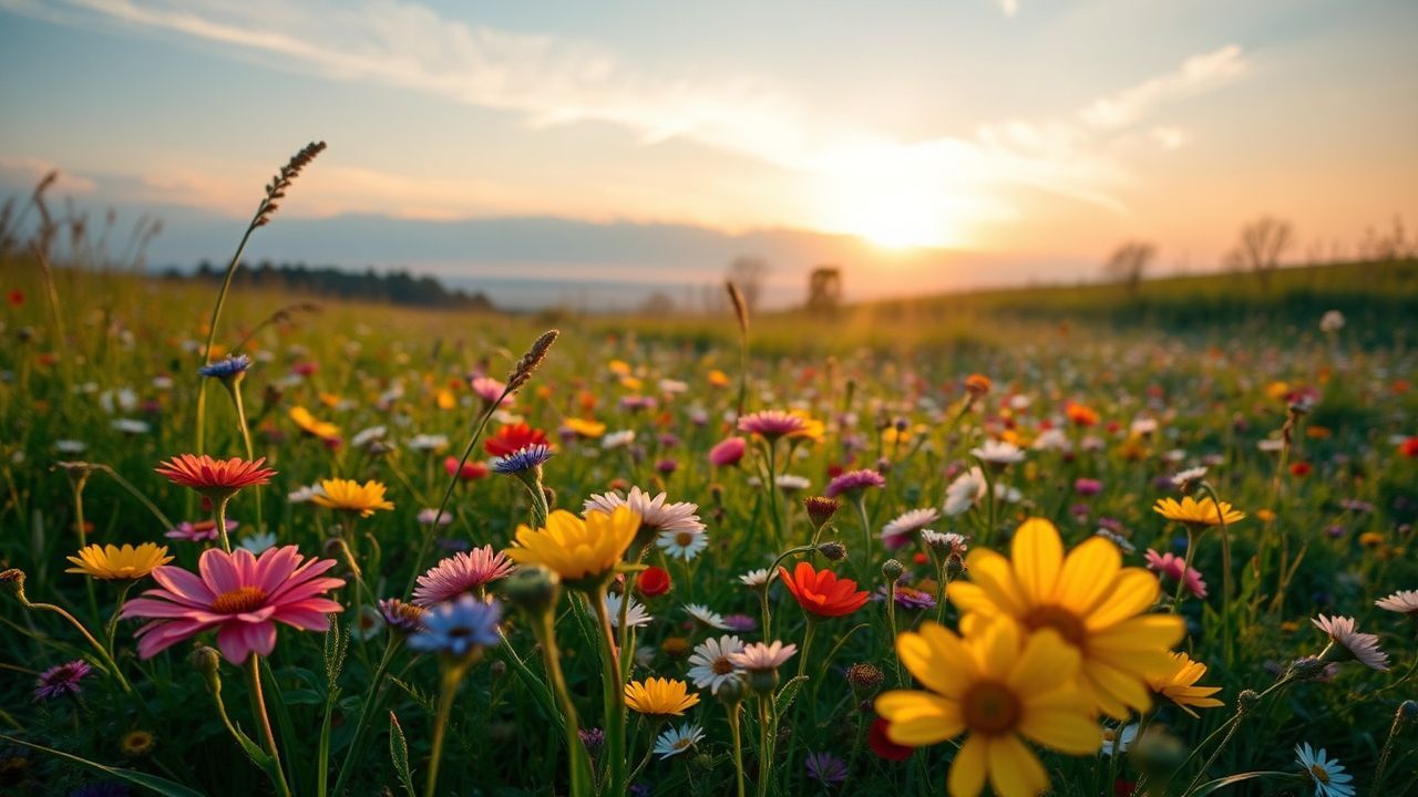 Mesmerizing Meadow Wildflowers Carpet in Spring
