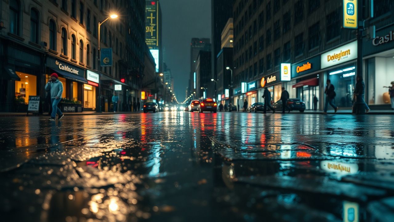 Spectacular Street Reflections Lights in the Rain