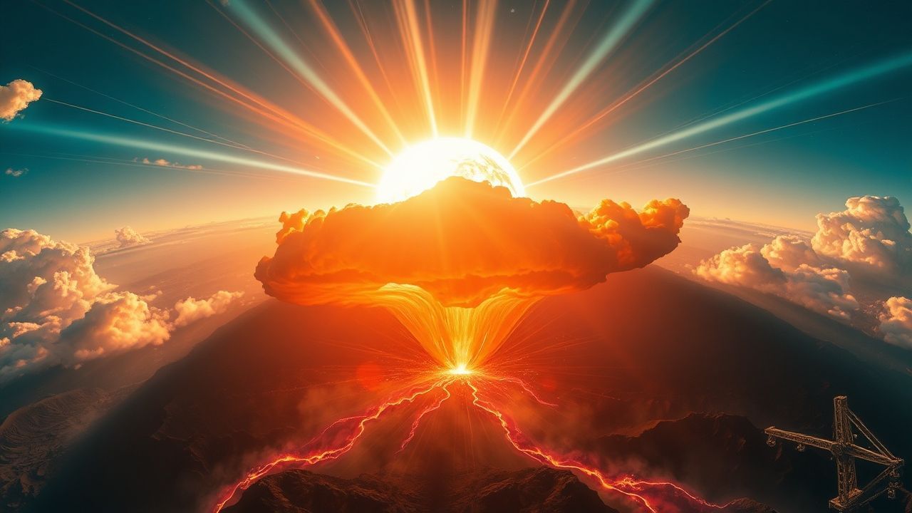 Galactic Solar Flare Erupting