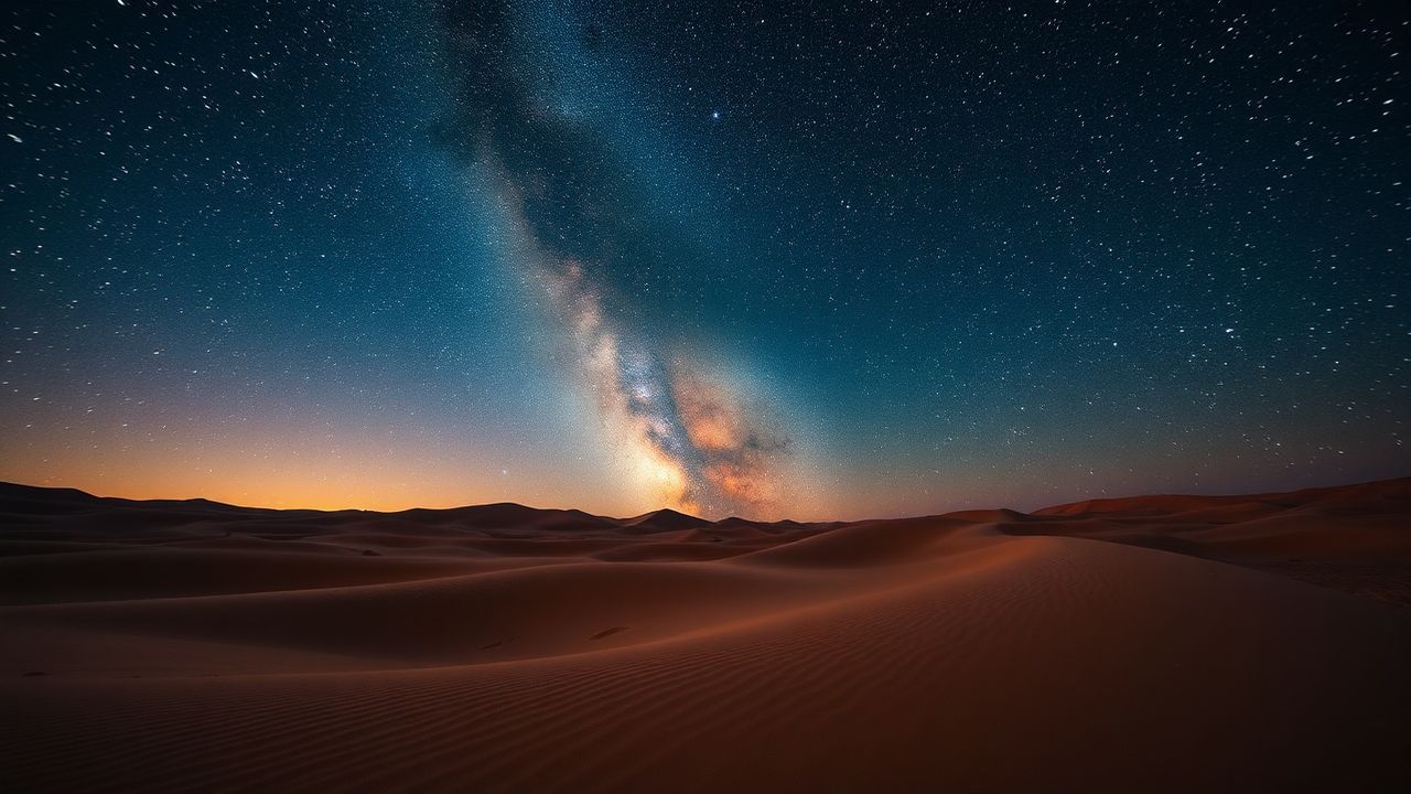 Vast Desert Milky Way by Night