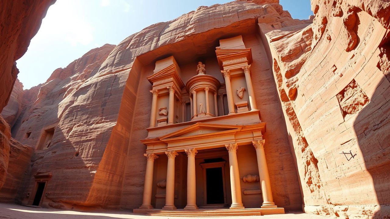Immense Petra Treasury Carved Ruins
